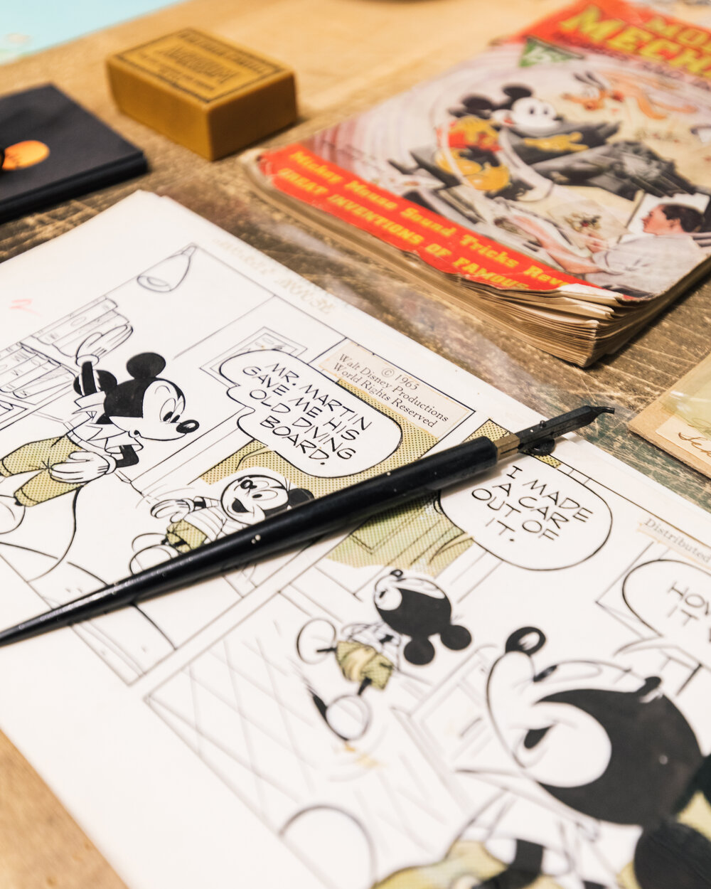  Mickey Mouse newspaper cartoon strip illustrated by Floyd Gottfredson in 1965. 📰🖋✨ 